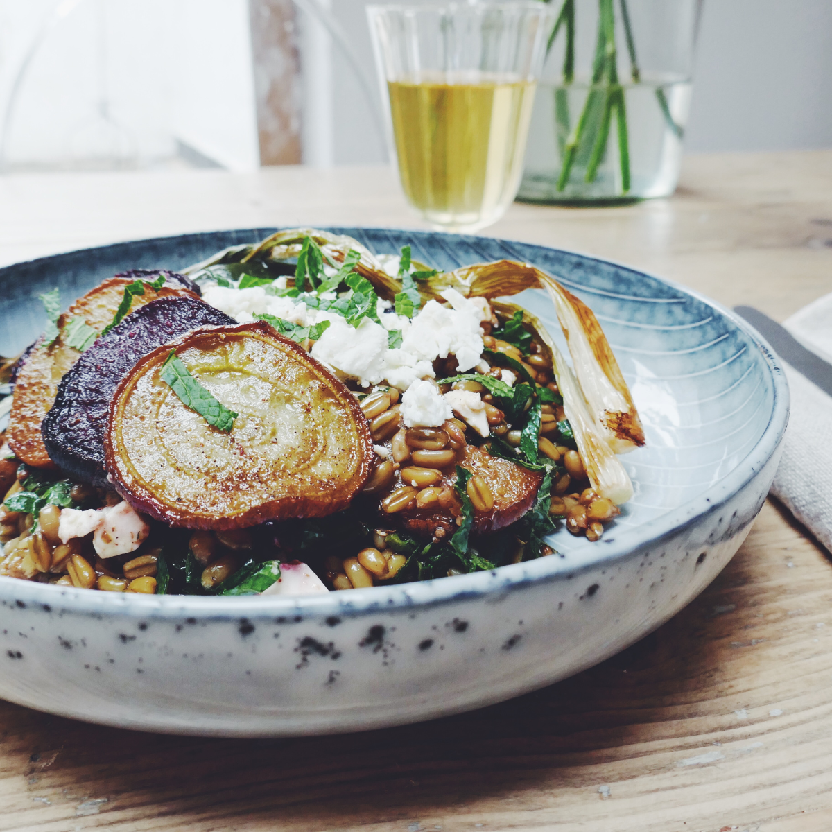 Broth Braised Freekeh Salad with Roasted Beets – Borough Broth