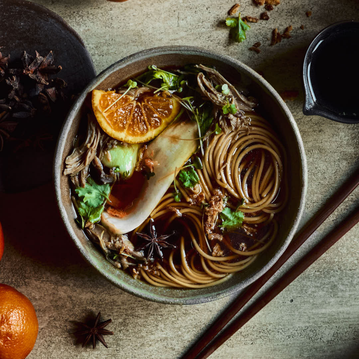 Spiced Duck & Clementine Noodles