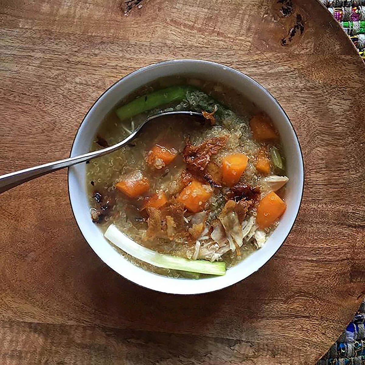 Super-Quick Chicken and Quinoa Broth