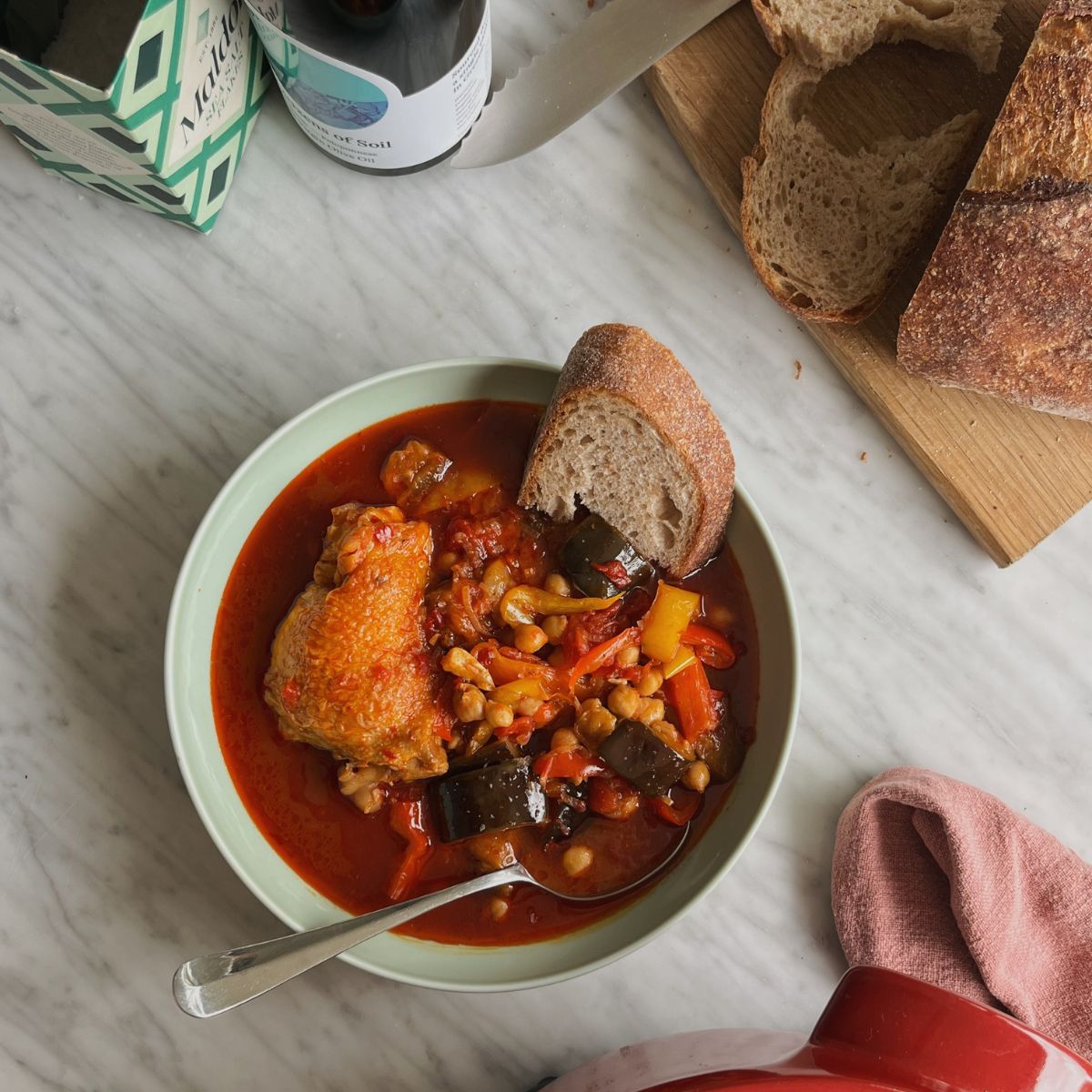 Harissa Chicken and Bean Stew