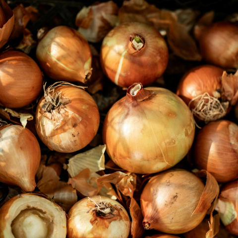 3. Leave the onion skins on