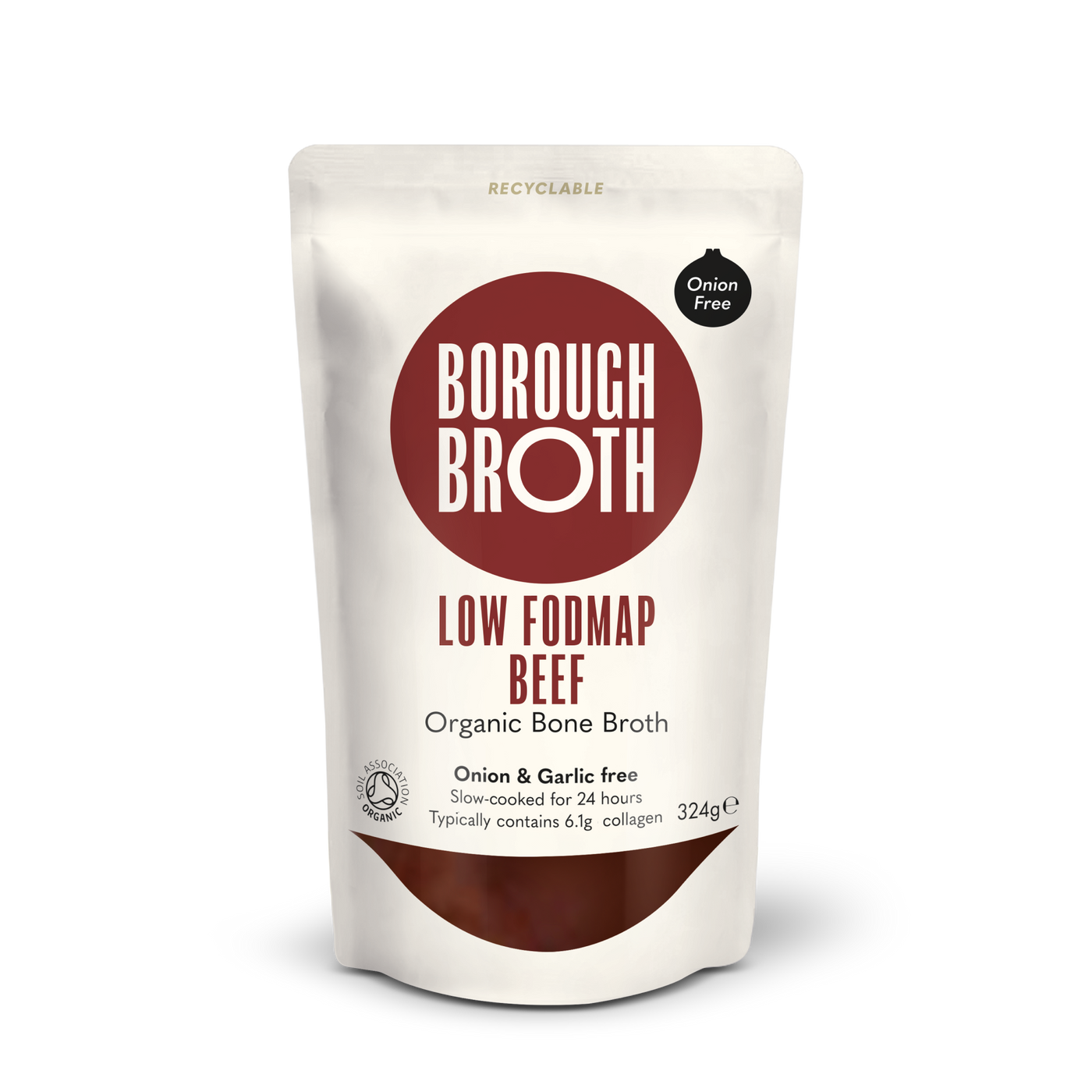 Organic Low FODMAP Beef Bone Broth Borough Broth